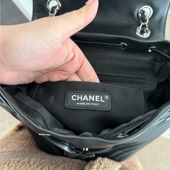 Chanel Chevron Black Backpack - Picture 5 of 7